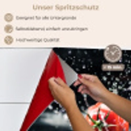 Tomaat - Groente - Stilleven - Water - Rood keuken achterwand spatscherm klein -spatscherm_DE