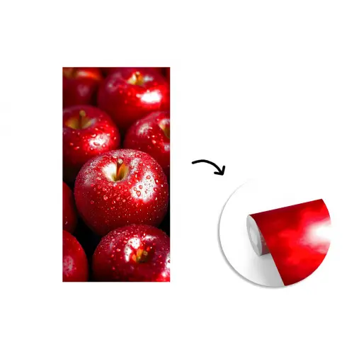 Rood - Appels - Fruit fotobehang vinyl groot -3d