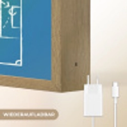 Voetbal - Tactiek - Spel - Groen - Blauw Light Box met batterij (Wandlamp kind) middel -USP_websiteoplaadbaarDE