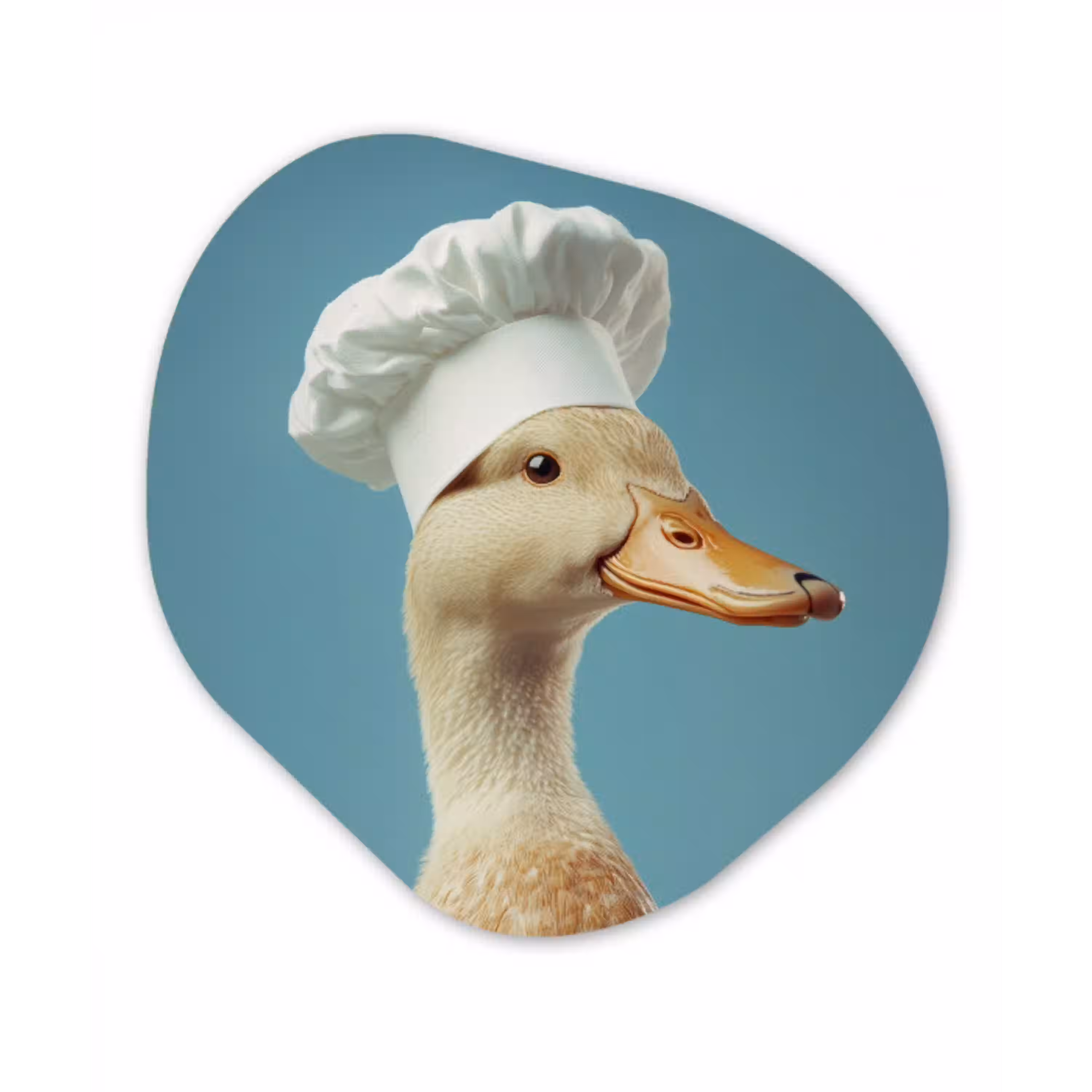 Eend - Koksmuts - Cute - Vogel Wandcirkel Organisch Plexiglas middel -3d