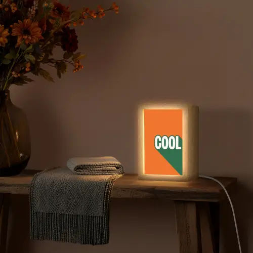 Cool - Oranje - Groen Light Box met kabel (Tafellamp) klein -sfeer4