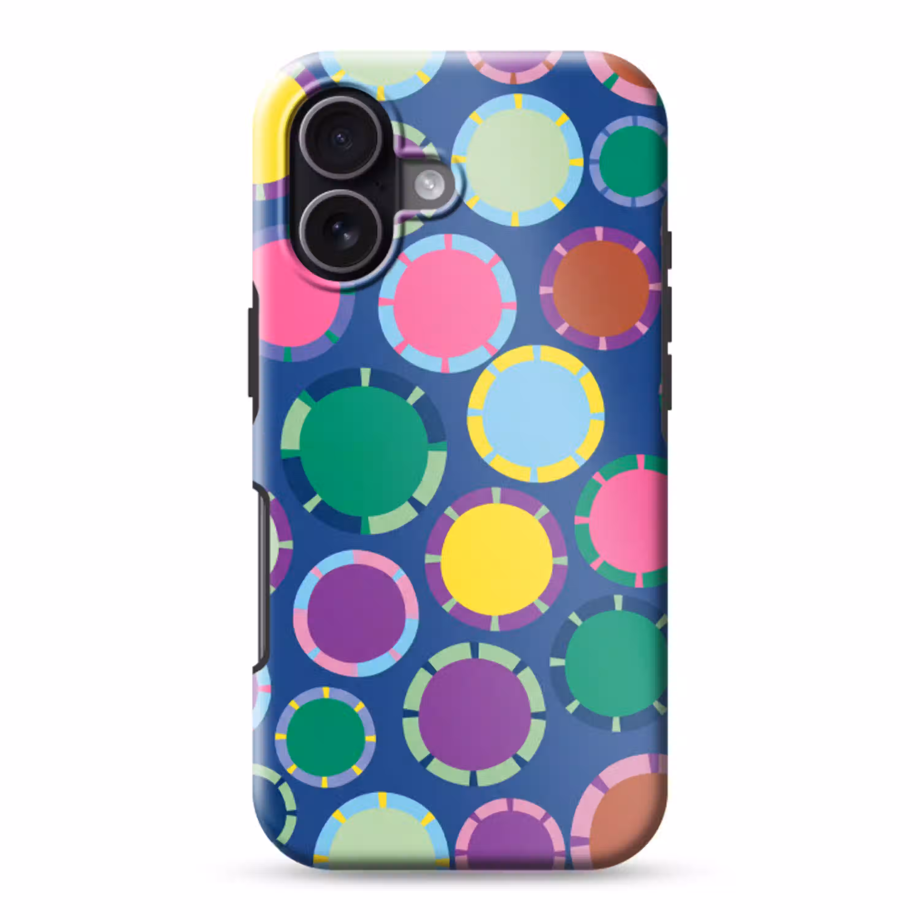 Patroon - Cirkels - Abstract - Kleurrijk Toughcase MagSafe Apple iPhone 17 klein -3d