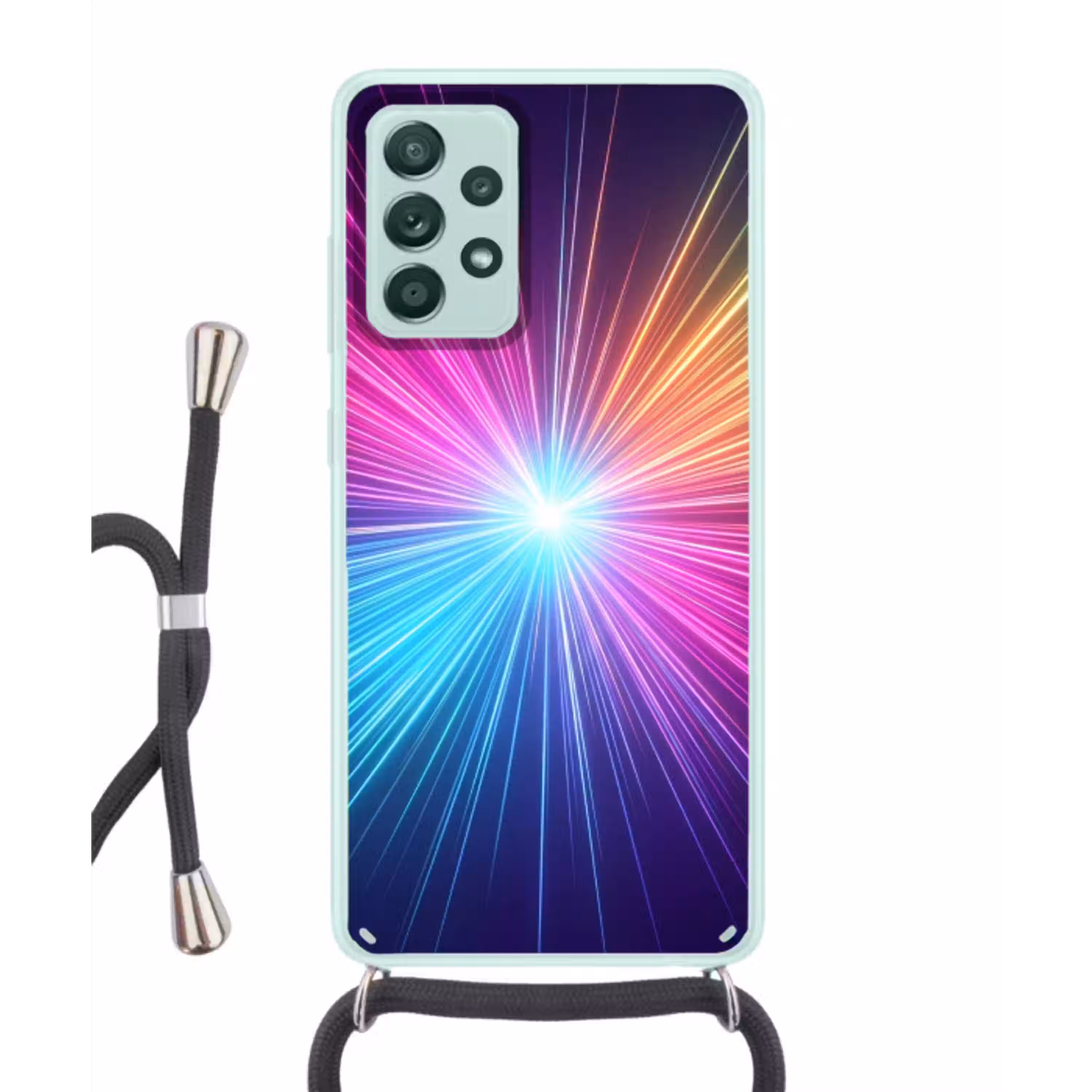 Abstract - Light - Burst - Modern - Colorful Hoesje Samsung Galaxy A52 met koord klein -3d