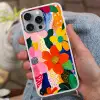 Bloemen - Kleurrijk - Stippen Hoesje iPhone 16 Pro Max met koord klein -sfeer3