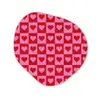 Rood - Roze - Schaakbord - Valentijn Wandcirkel Organisch Forex 3mm klein -3d