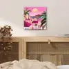 Stad - Roze - Palmbomen aluminium wit klein -sfeer3