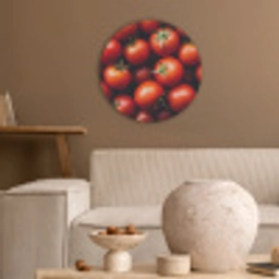 Groente - Rood - Tomaten Akoestische PET Vilt - Rond klein -sfeer1
