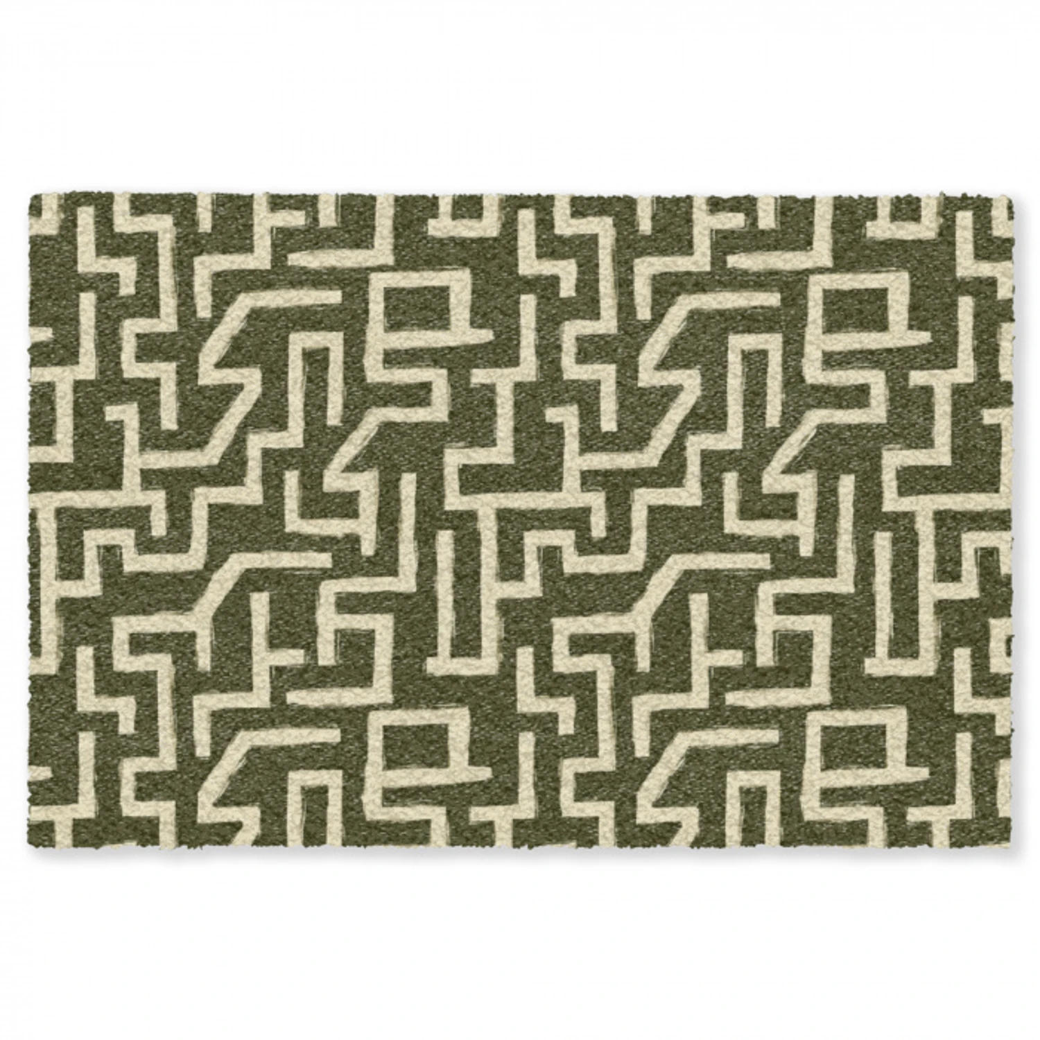Abstract - Lijnen - Groen Vloerkleed Rechthoek klein 1091 -3d