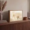 Bloemen - Beige - Natuur Light Box met batterij (Wandlamp) middel -sfeer2