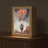 Jongen - Ballonnen - Gebouwen - Kunst Light Box met kabel (Tafellamp) klein -z3d_website