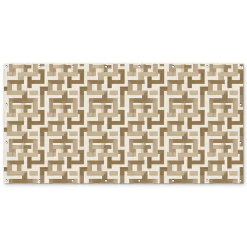 Geometrisch - Retro - Bruin Balkonbeschermer Duitsland klein 596 -zz_3d