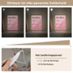 Planeten - Roze - Sterren Light Box met kabel (Kinderlampje) klein -USP_dimbaarNL