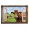 Doorkijk - Koe - Weiland - Landschap - Dieren Placemat vinyl groot -zzsfeer1_Kitchenyeah-website