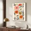 Veldbloemen - Stengels - Blaadjes - Groen Textielframe zwart klein -sfeer3