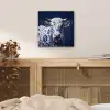 Koe - Delfts - Blauw - Artistiek aluminium wit klein -sfeer3
