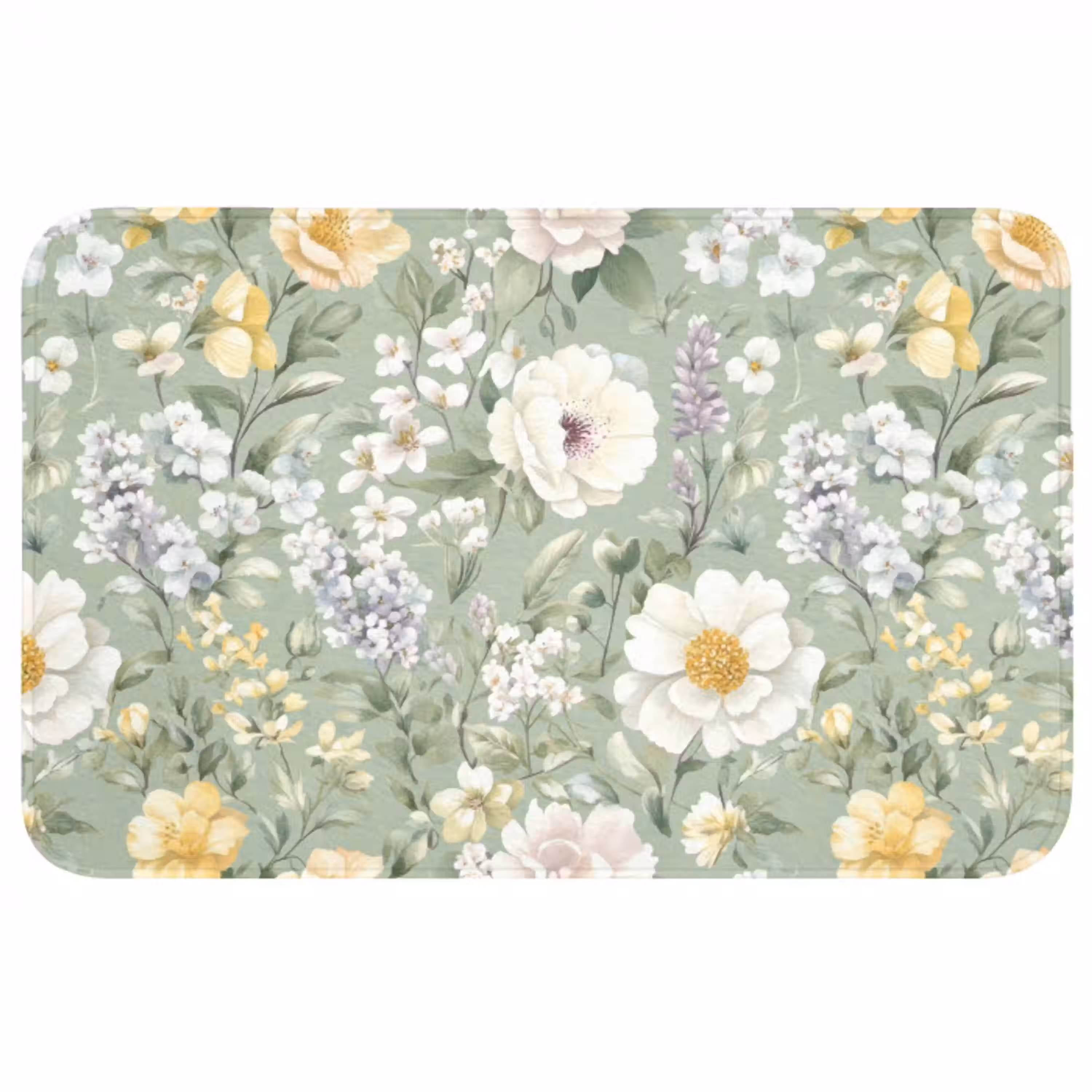 Klassiek - Bloemenpatroon - Kleurrijk Badmat middel 997 -3d