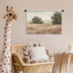 Landschap - Minimalistisch - Beige Wandkleed katoen klein -wsfeer5_kind