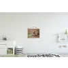 Bad - Hond - Boek - Zonnebril textielposter latten blank klein -kinderkamer
