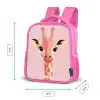 Giraffe - Wimpers - Minimalistisch - Roze Kinderrugzak - Roze middel -productfoto_formaten