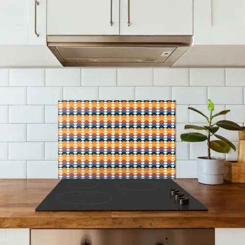 Retro - Disco - Golven keuken achterwand spatscherm klein 900 -sfeer2