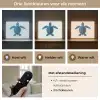 Schildpad - Blauw - Schild Light Box met batterij (Wandlamp) middel -USP_lichtkleurNL