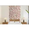 Lijnen - Abstract - Rood - Beige fotobehang vinyl groot 64 -bed