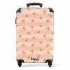 Krab patroon roze oranje NBS - Handbagage koffer - Kinderen Unisex middel -productfoto_recht