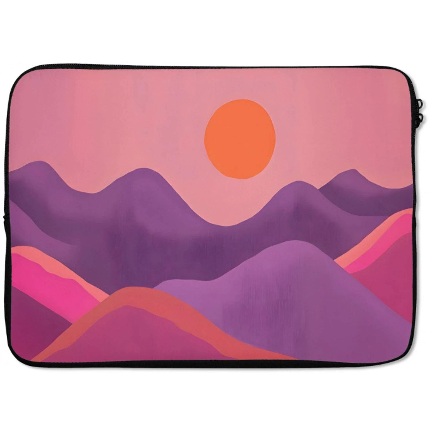 Zon - Heuvels - Paars - Abstract laptophoes neopreen klein -zkaufland3dotto
