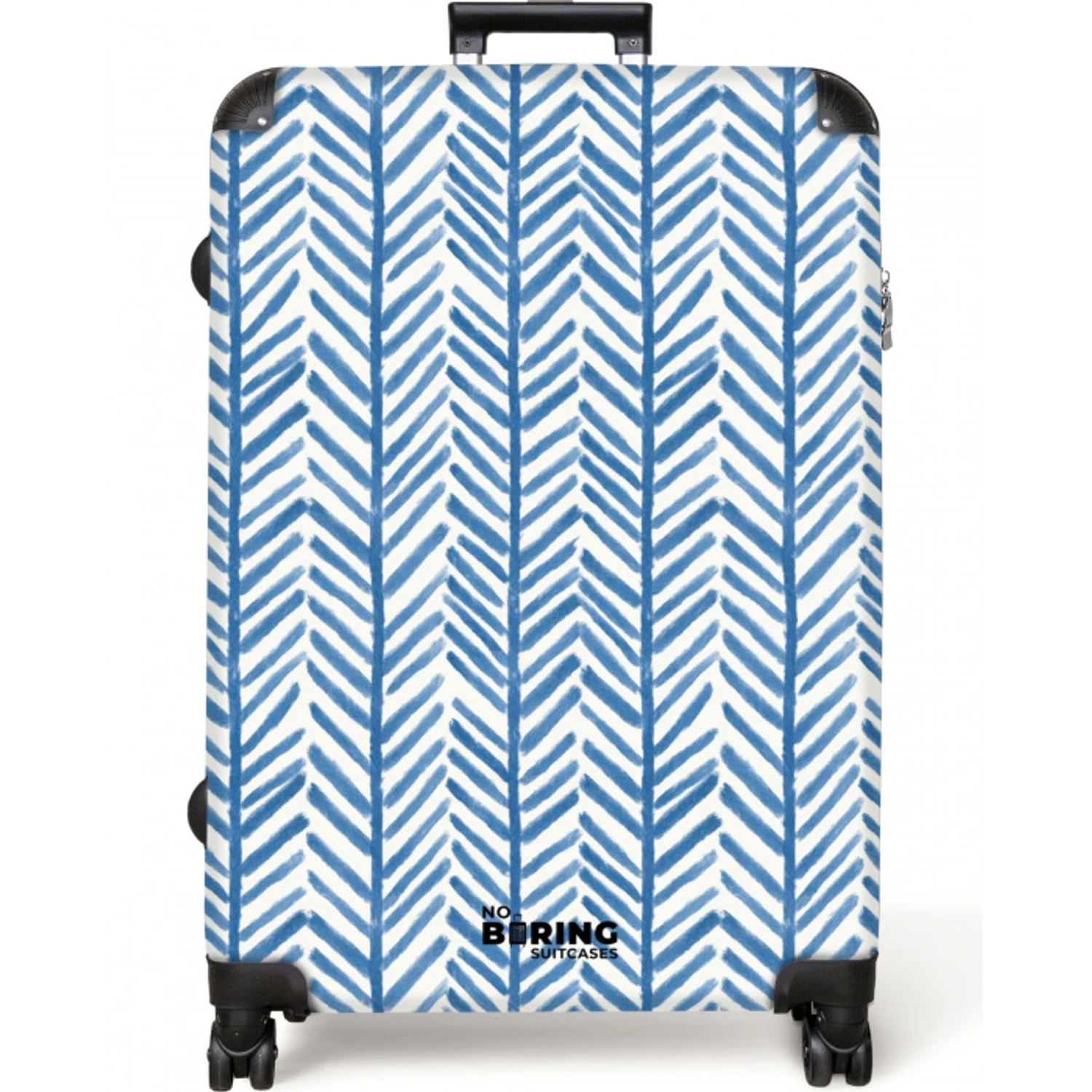 Patroon - Streep - Blauw NBS - Large koffer - Volwassenen Unisex groot -zzzzzzzzkaufland2