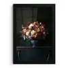 Groot - Bloemen - Vaas - Boeket fotolijst zwart zonder passe partout klein -3d