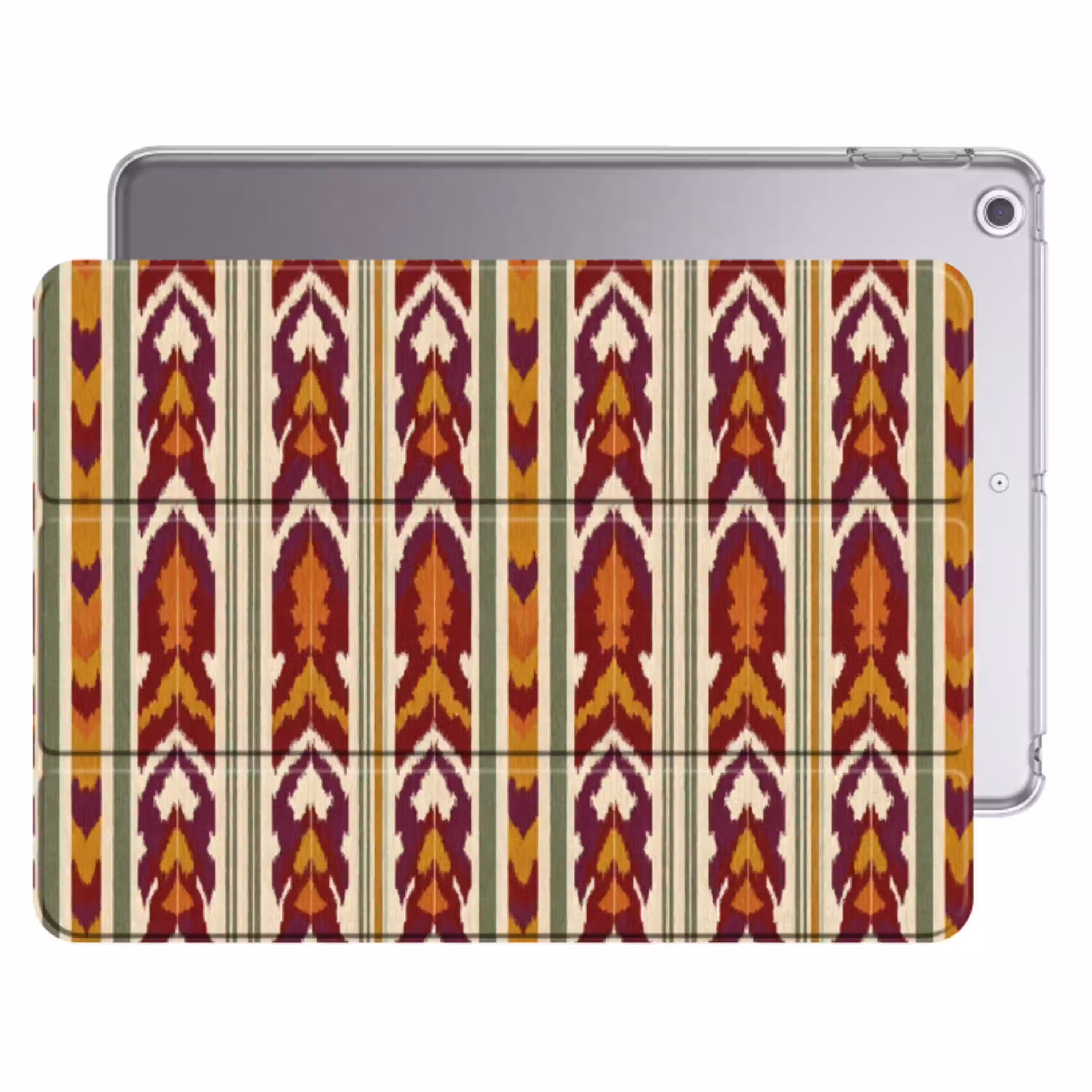 Ikat - Bordeauxrood - Etnisch - Patroon Apple iPad 2017 middel 1172 -threedimensional_3d_global