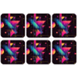 Driehoeken - Cirkels - Abstract - Sterren onderzetter kurk middel -zkaufland3dotto