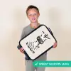 Zebra portrettekening met beige achtergrond Kinderkoffer - Zwart klein -sfeer4_NL
