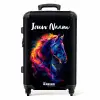 Zijaanzicht van een paard met vurige manen NBS - Medium koffer - Volwassenen Unisex middel -productfoto_recht