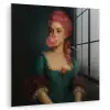 Vrouw - Portret - Kauwgombel plexiglas 5mm klein -zzzproduct_nieuw