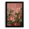 Kolibries - Bloemen - Groen - Roze fotolijst zwart zonder passe partout klein -3d