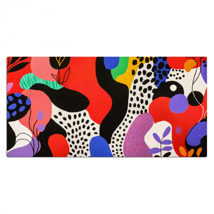 Abstract - Vormen - Kleuren - Stippen Muismat XXL klein -3d_leeg
