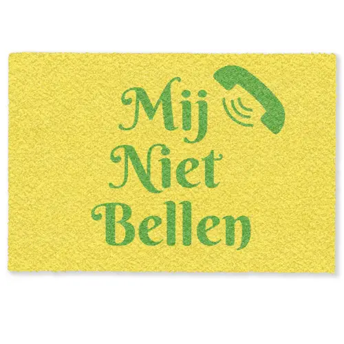 Mij niet bellen - Telefoon - Geel Deurmat klein -zkaufland3d