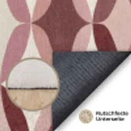 Ovaal - Textuur - Roze Vloerkleed Rechthoek klein 1091 -uniquesellingpoint_antislip_DE_DE