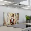 Kerst - Poppetje - Abstract keuken achterwand spatscherm klein -3d_schuin