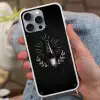 Champagnefles - Lauriertakken - Zwarte achtergrond Hoesje iPhone 16 Pro Max met koord klein -sfeer3