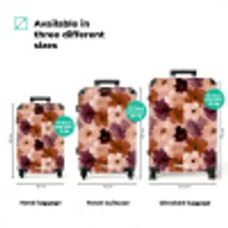 Bloemen - Abstract - Aardetinten NBS - Handbagage koffer - Volwassenen Unisex middel zzzzzzVergelijking_3EN