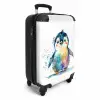 Pinguïn - Regenboog - Waterverf - Dieren - Kinderen NBS - Handbagage koffer - Unisex middel -productfoto_3d