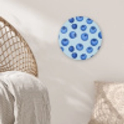 Bessen - Modern - Blauw Akoestische PET Vilt - Rond klein 838 -sfeer4