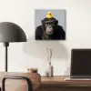 Chimpansee - Badeend - Grijs aluminium wit klein -sfeer5