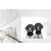 Honden - Bivakmuts - Zwart - wit muismat rubber klein -witbureau