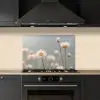 Strobloemen - Wit - Daglicht keuken achterwand spatscherm klein -sfeer1