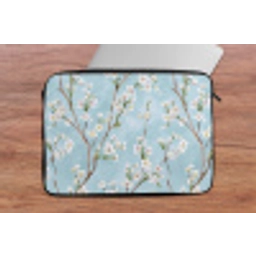Kersenbloesem - Textuur - Blauw laptophoes neopreen klein 279 -tafel
