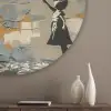 Boom - Graffiti - Banksy Style - Balloon Girl Akoestische PET Vilt - Rond klein -sfeer5_closeup