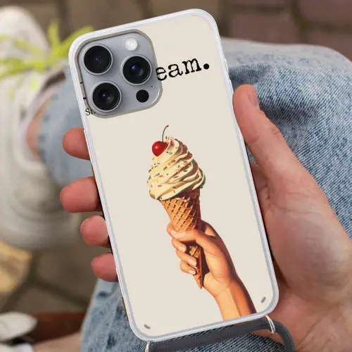 Ice cream - Softijs - Kleurrijk - Kers Hoesje iPhone 16 Pro Max met koord klein -sfeer3